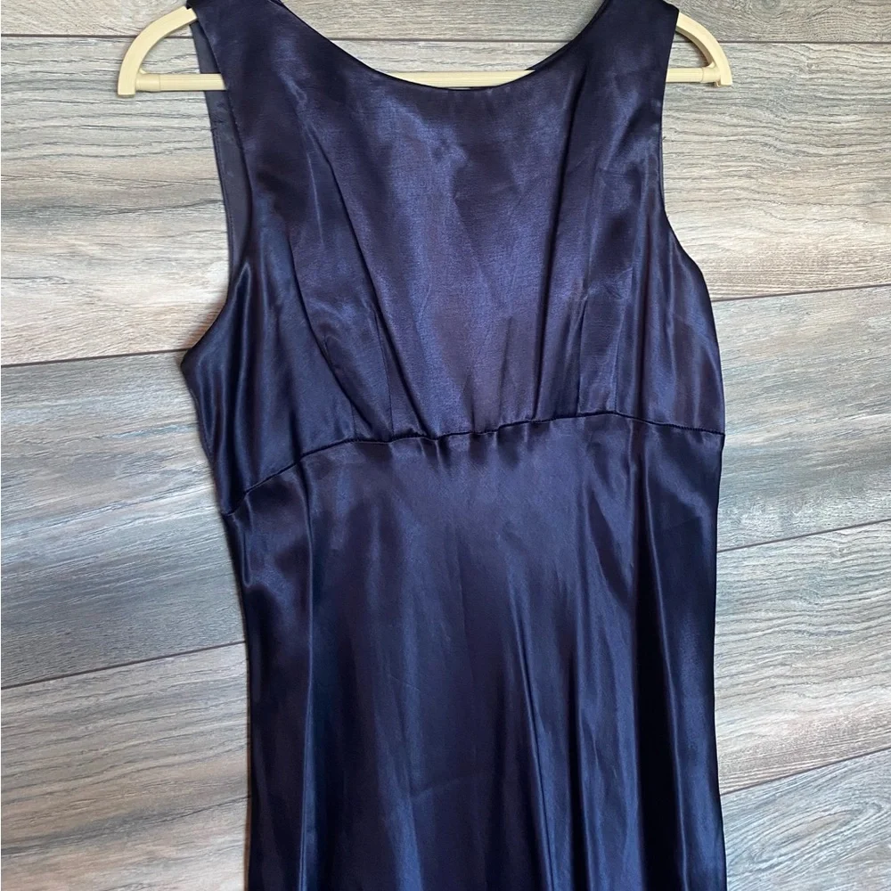 R-Wear Rampage clothing Y2K vintage navy bow satin dress S